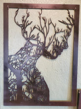 Load image into Gallery viewer, Lady of The Wood- Cut from 1/8&quot; thick steel plate, 21.5&quot;x29.5&quot;
