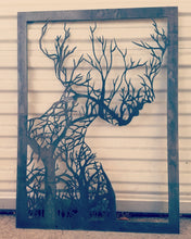 Load image into Gallery viewer, Lady of The Wood- Cut from 1/8&quot; thick steel plate, 21.5&quot;x29.5&quot;
