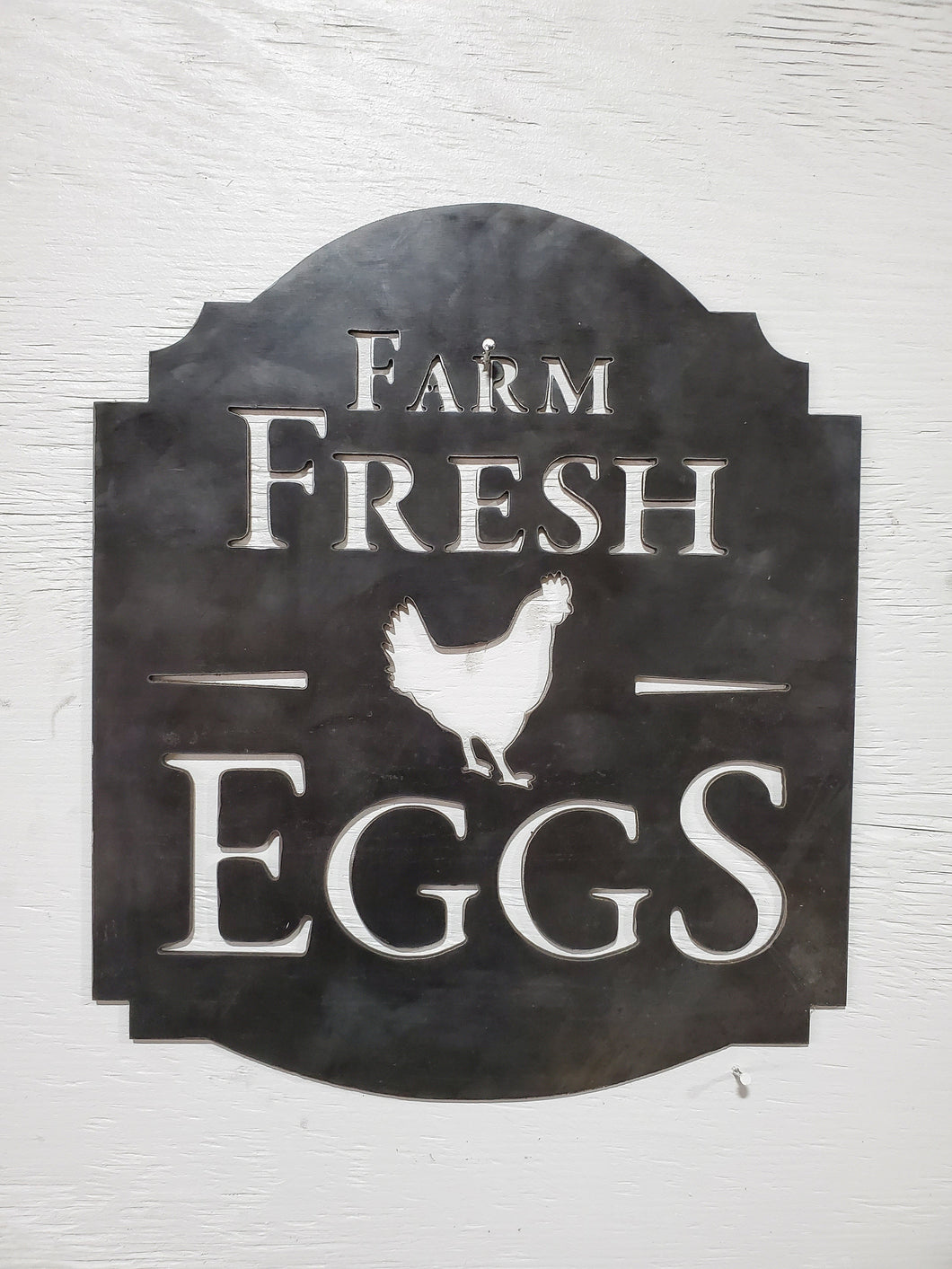 Farm Fresh Eggs sign, 14ga steel