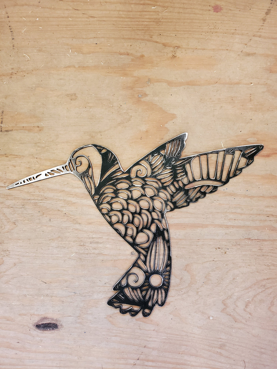 Hummingbird metal wall art - available in extra thick 10ga or sturdy 14ga steel - 16